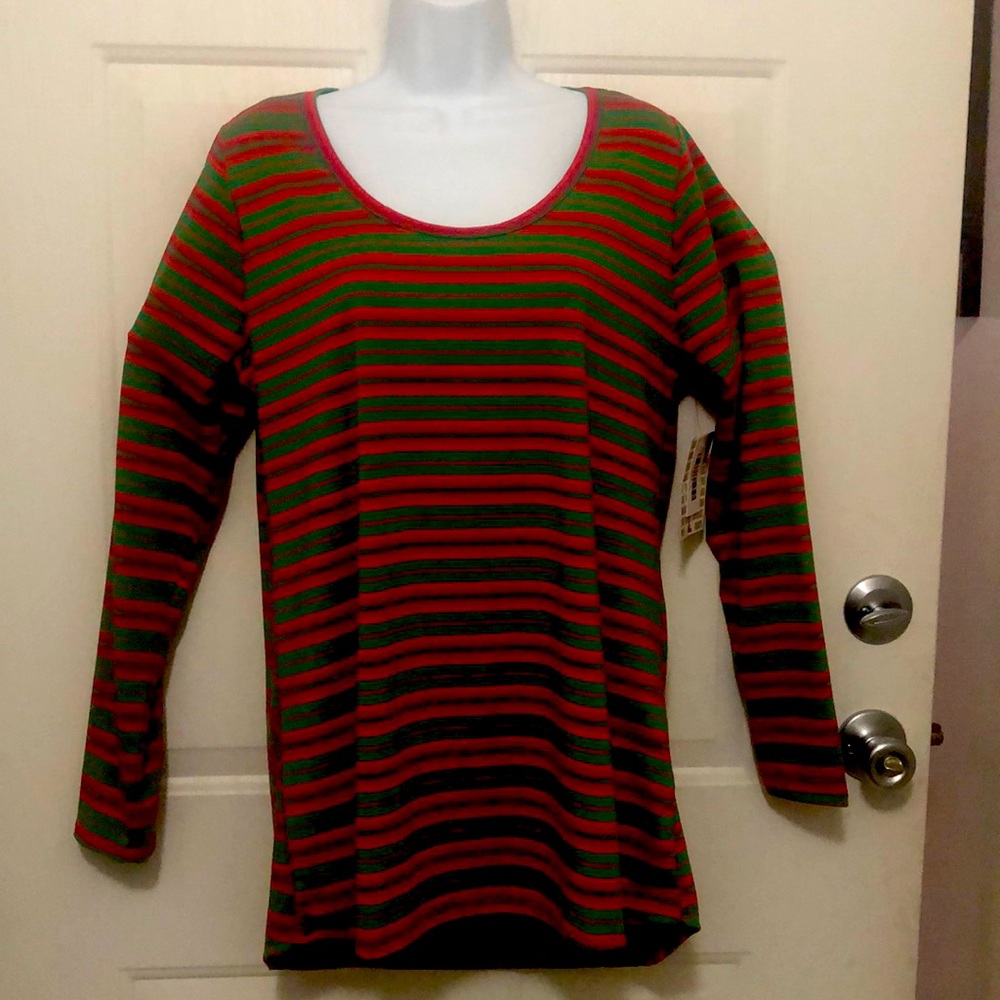 LulaRoe LS Scooped Neck T-Shirt NWT 786